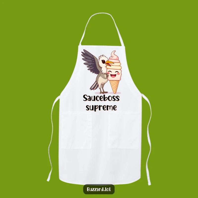 Funny Buzzard Chef's Ice Cream Apron: Cook Up Sweetness