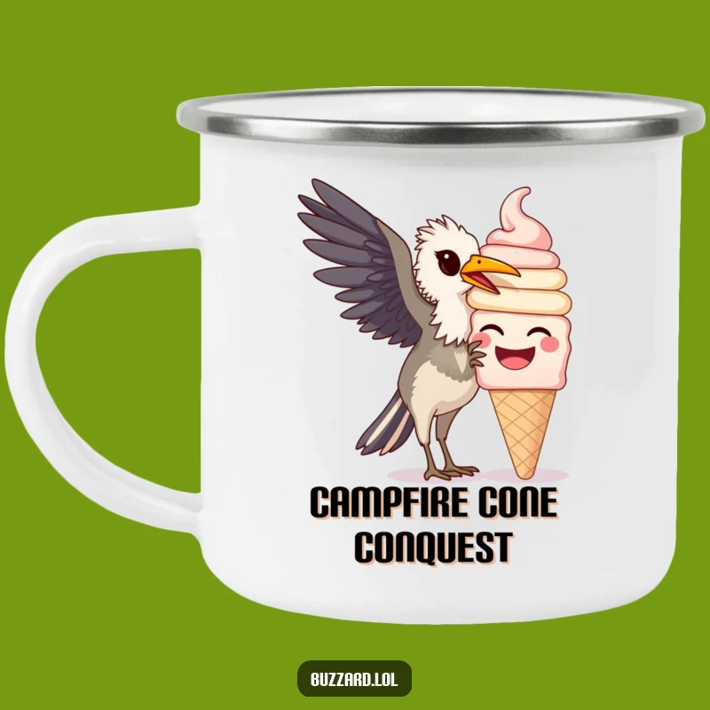 Funny Buzzard Ice Cream Camper Mug: Sweet Sips Outdoors