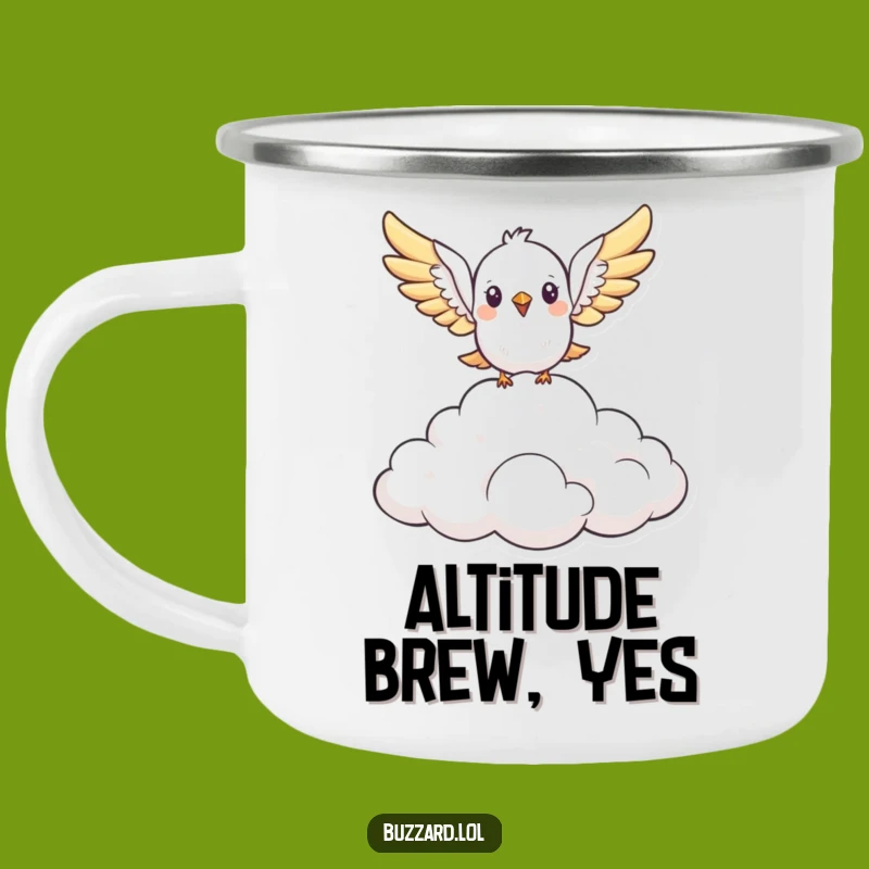 Funny Flying Bird Camping Mug - Adventure Ready & Free Spirit Gift