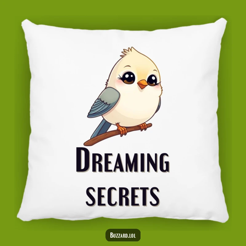 Funny Winking Bird Pillow: Comical Bird's Playful Wink, Cozy Funny Gift Decor