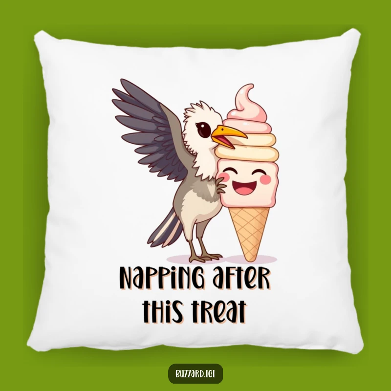 Funny Buzzard Ice Cream Pillow: Cozy Up with Sweet Comfort