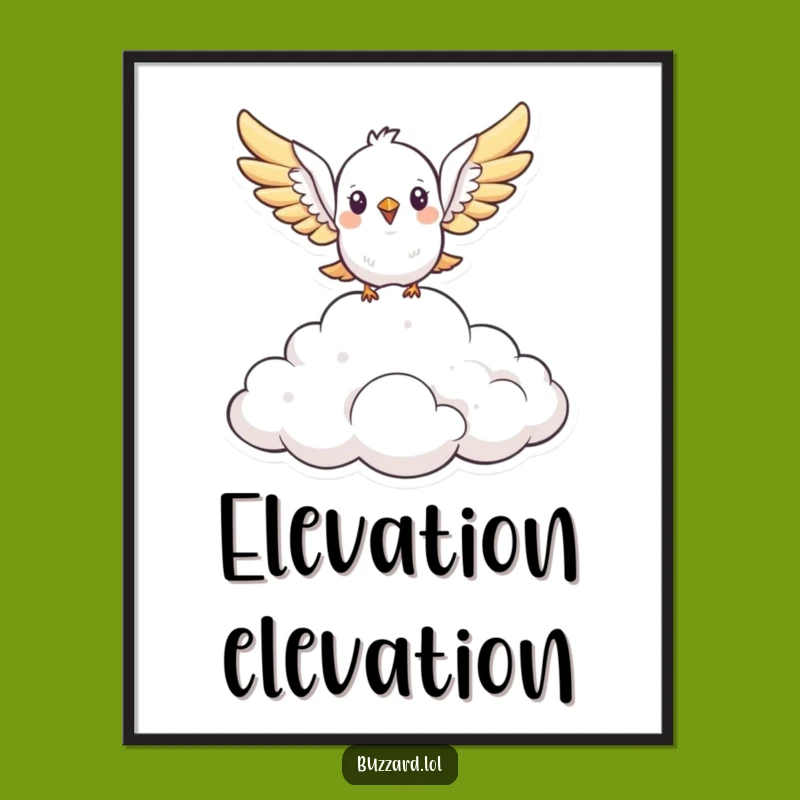 Funny Flying Bird Digital Art - Instant Download for Whimsical Decor Gift