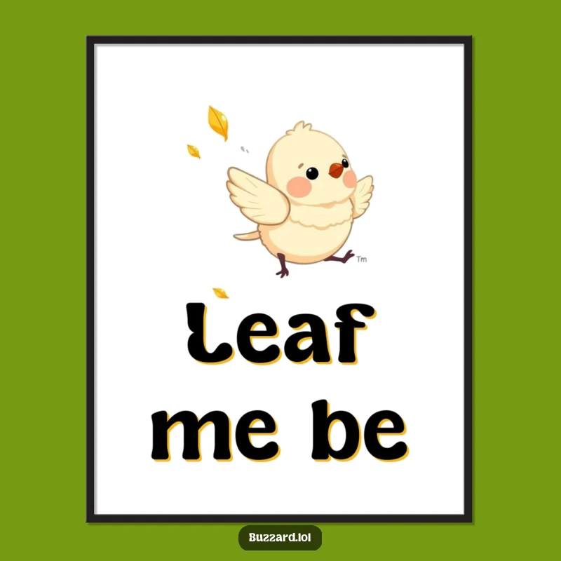 Funny Chasing Bird Digital Art: Downy Friend's Chase, Instant Funny Gift Download