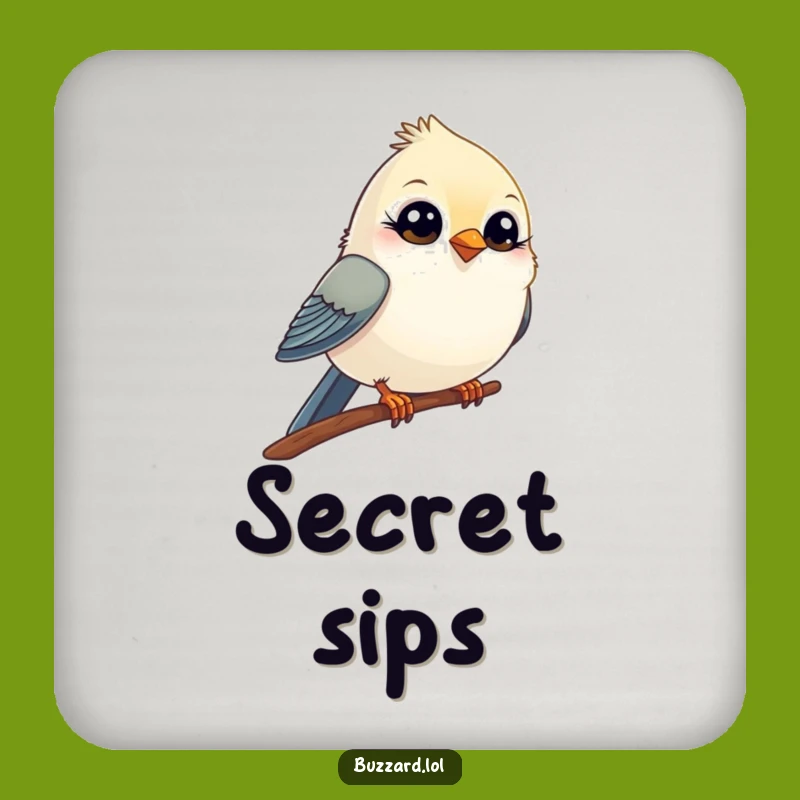 Funny Winking Bird Coaster: Comical Bird's Playful Protection, Unique Funny Gift