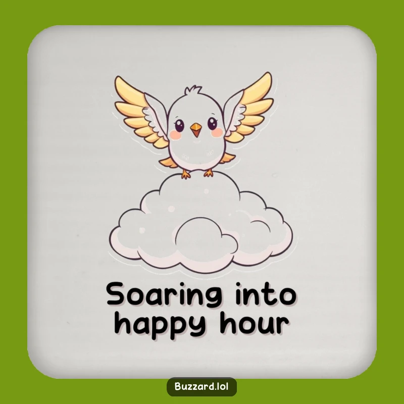 Funny Flying Bird Drink Coaster - Protect Surfaces with Airy Flair Gift