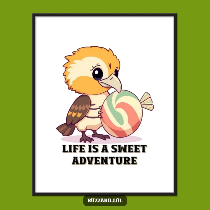 Funny Free Printable Buzzard Candy Examine Wall Art - Quirky Downloadable Decor Gift