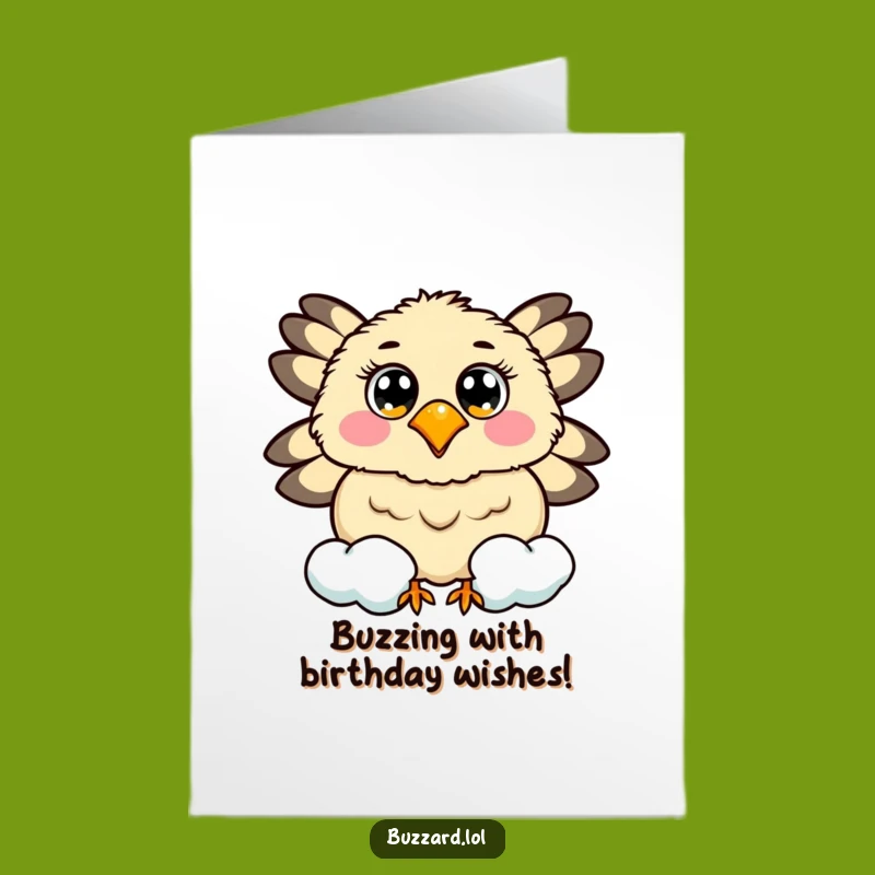 Free Printable Birthday Card: Cheerful Buzzard Cloud, Funny Downloadable Gift