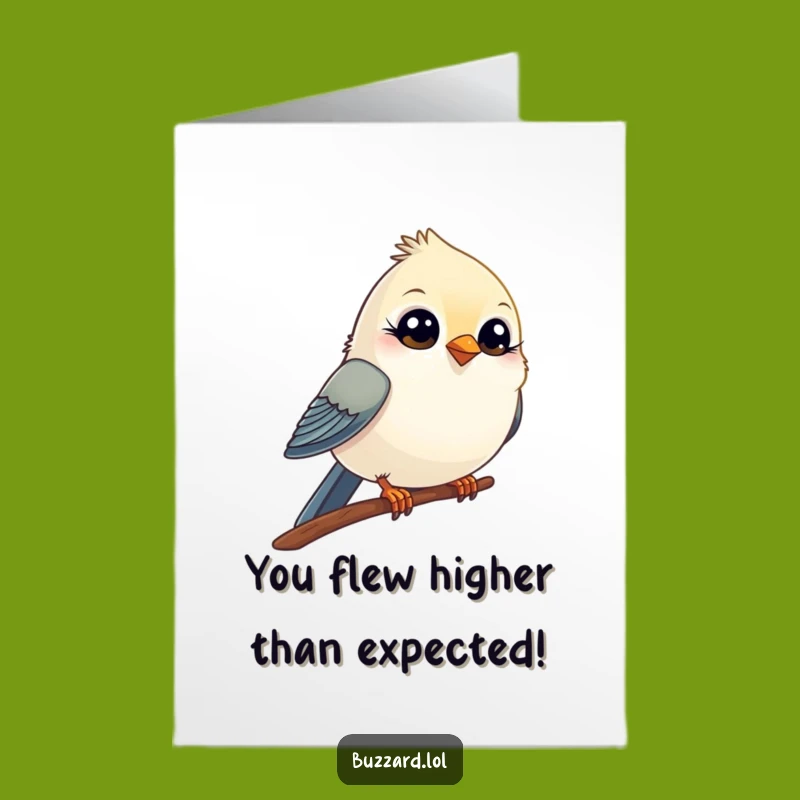 Free Printable Congrats Card: Winking Bird, Humorous Downloadable Congratulations Gift!