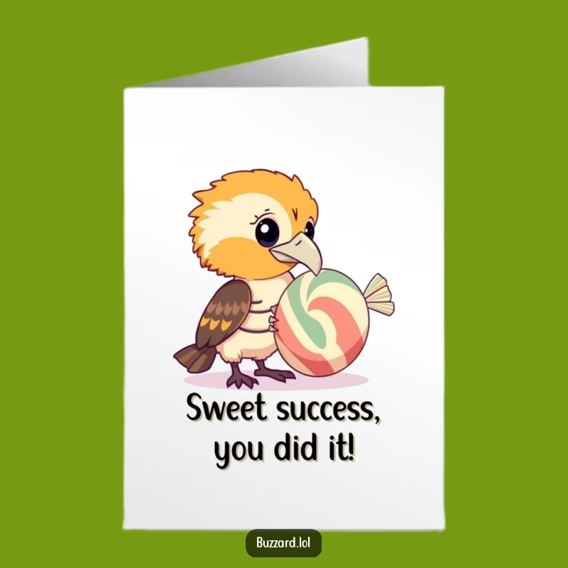 Free Printable Buzzard Candy Congrats Card - Sweet Curiosity Downloadable Gift