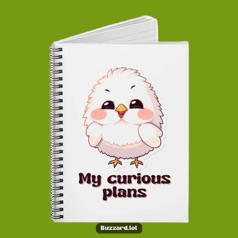 Funny Curious Bird Notebook: Fluffy Character's Ideas, Essential Funny Gift Journal