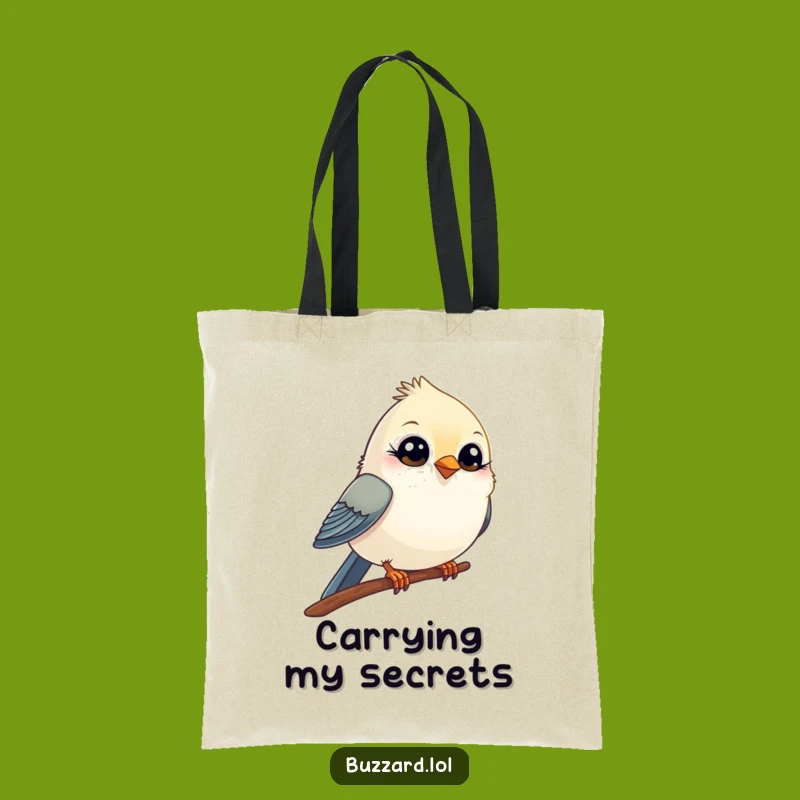 Funny Winking Bird Tote Bag: Comical Bird's Playful Wink, Stylish Funny Gift