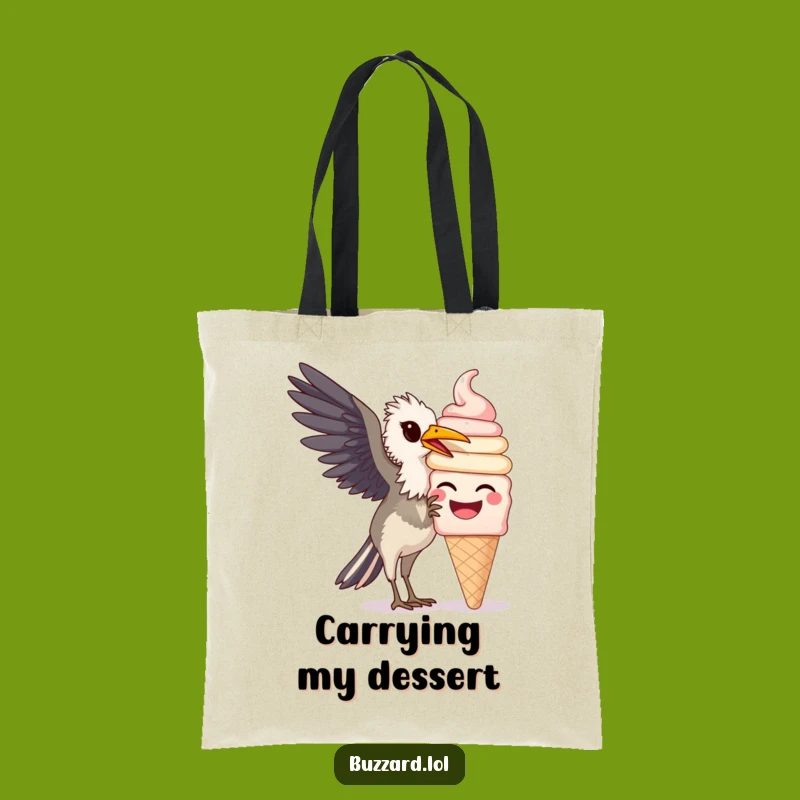 Funny Buzzard Ice Cream Tote: Carry Your Sweetest Essentials
