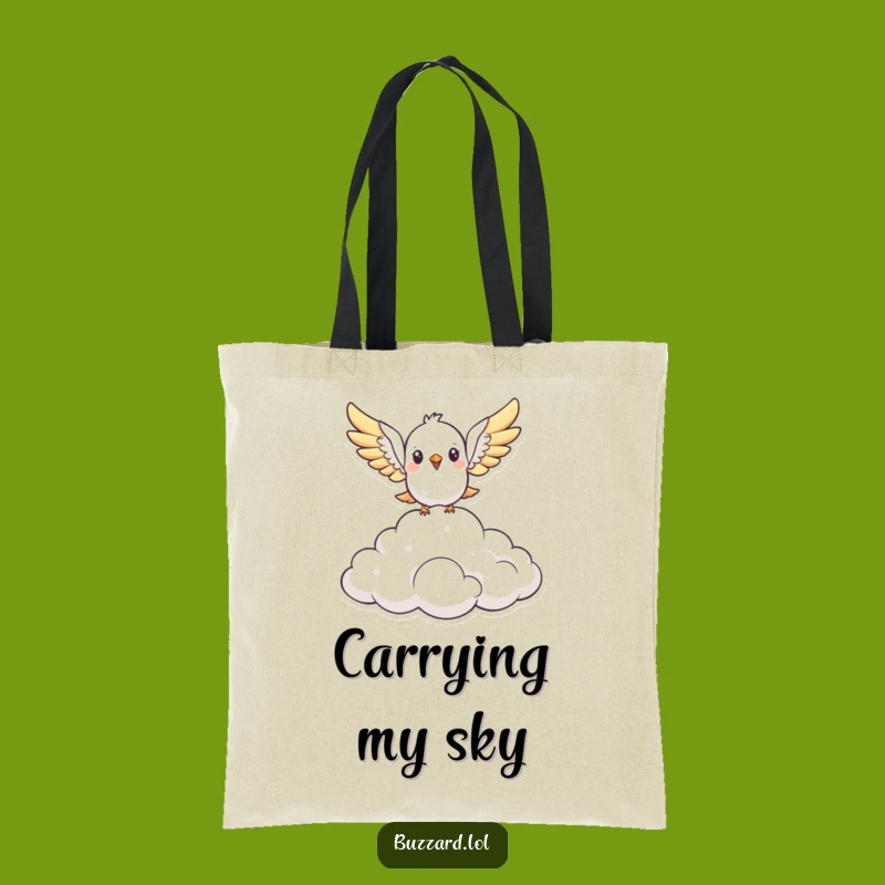 Funny Flying Bird Tote Bag - Stylized & Free Accessory Gift